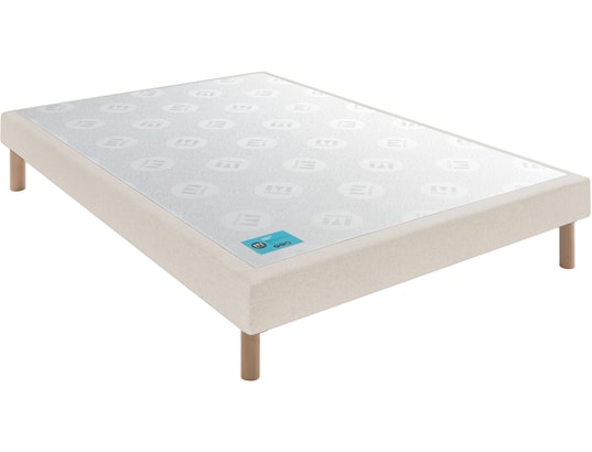 MERINOS - Sommier  90 x 200 Du Matin tissé sable blanc 0920
