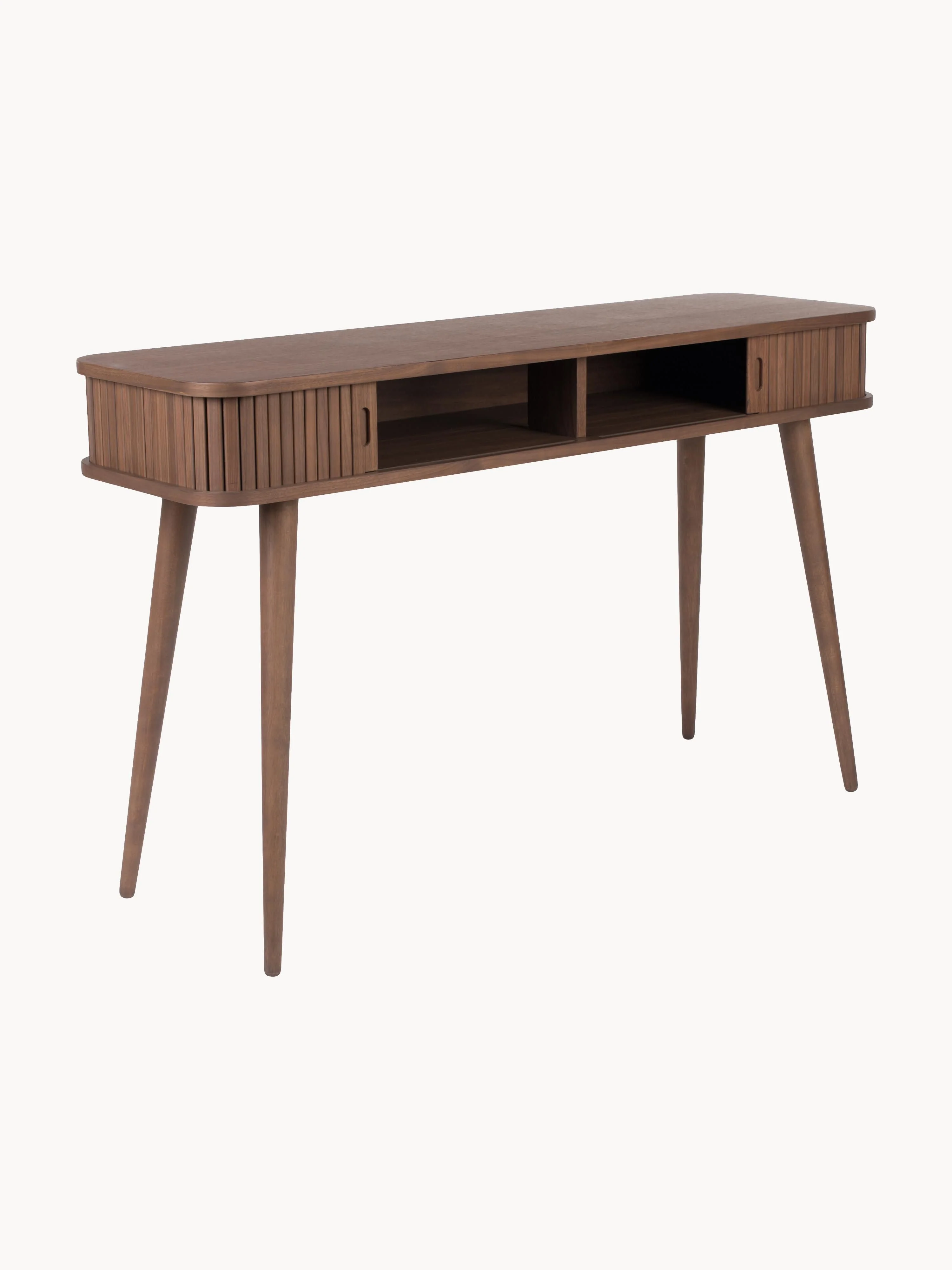 Houten wandtafel Barbier met geribde voorkant