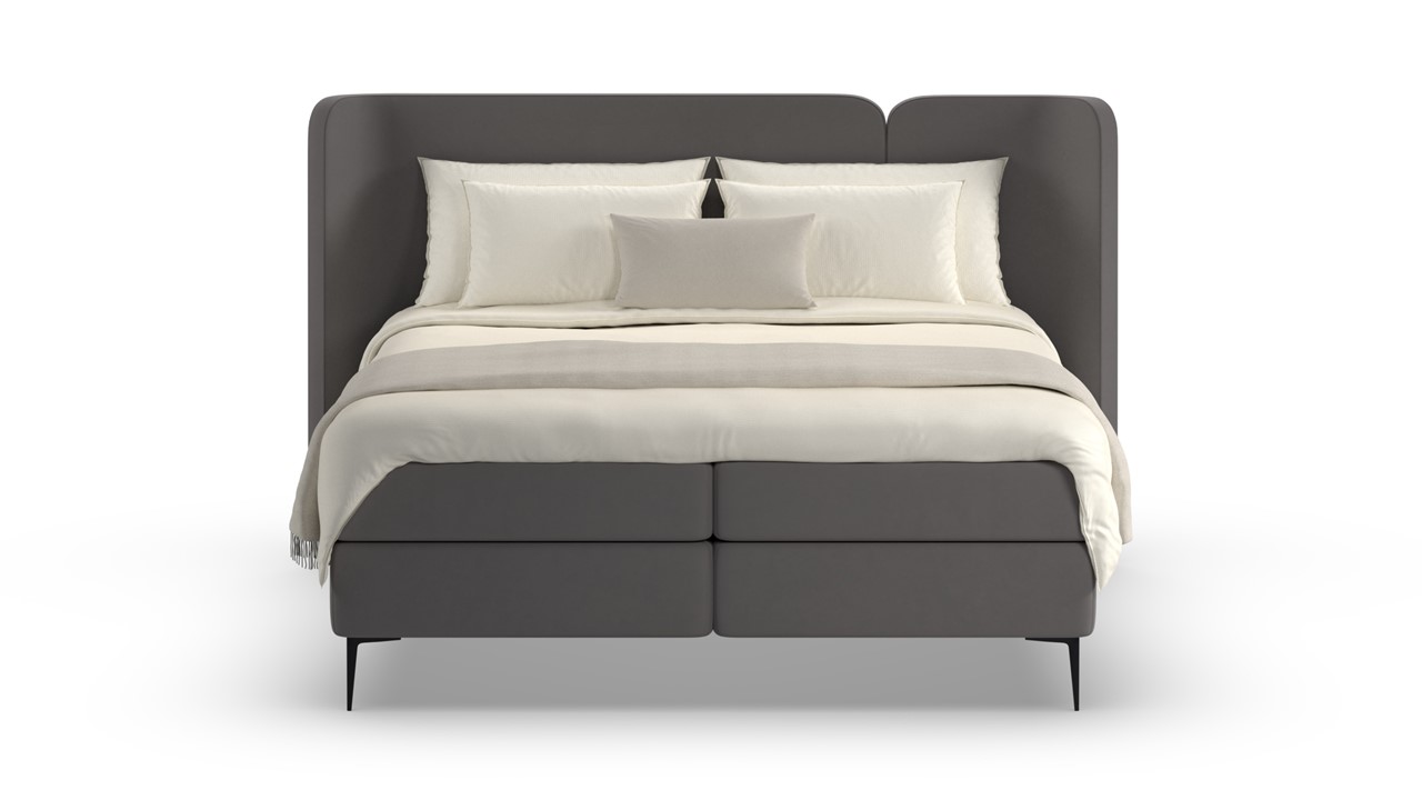 Boxspring Mesa - Soft suede grey