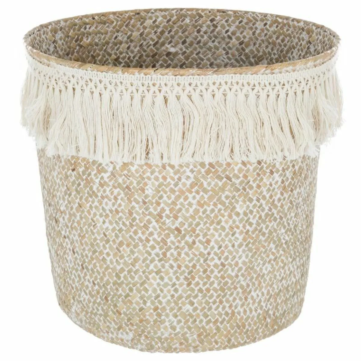 Panier de Rangement Seagrass à Franges - Beige