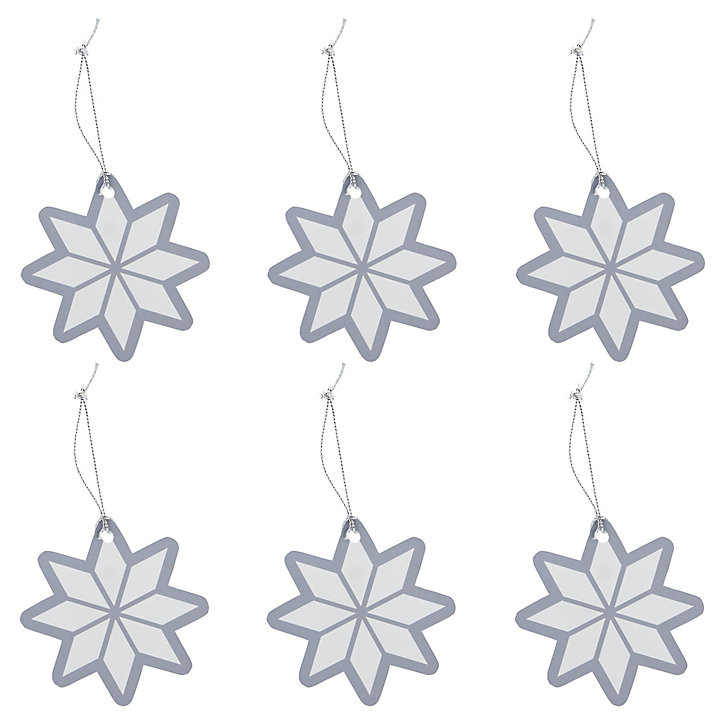 Lot de 6 étiquettes étiquettes cadeaux de Noël avec ficelle étoile gris blanc