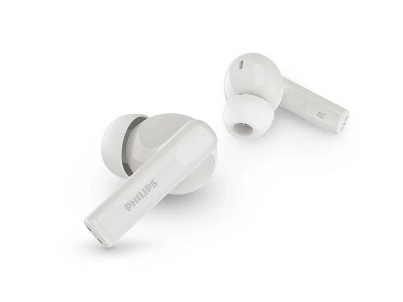 Philips True Wireless In-Ear-Kopfhörer TAT2520WT/00 Weiss Kabellose In-Ear-Kopfhörer mit Geräuschunterdrückung und langer Akkulaufzeit