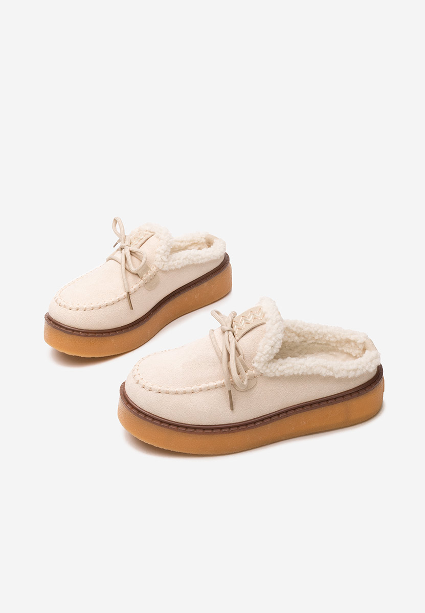 Sabots mocassins pour femme beige Seloria