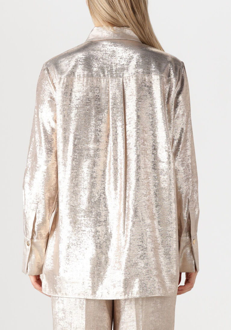 gouden dante6 blouses cathin metallic long shirt