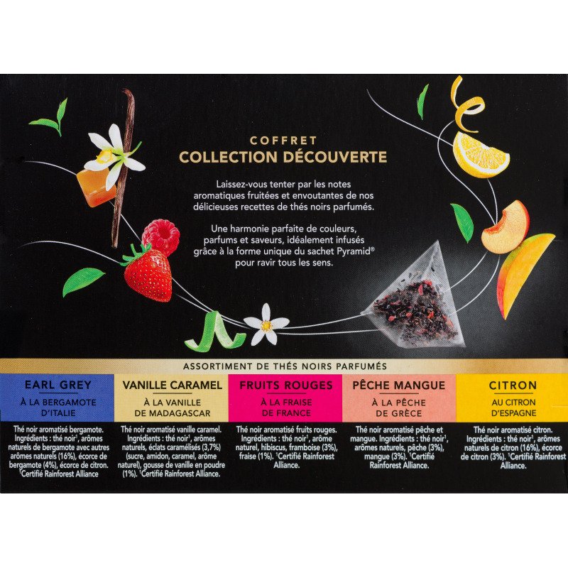Thés parfumés Lipton collection découverte - Coffret de 50 sachets