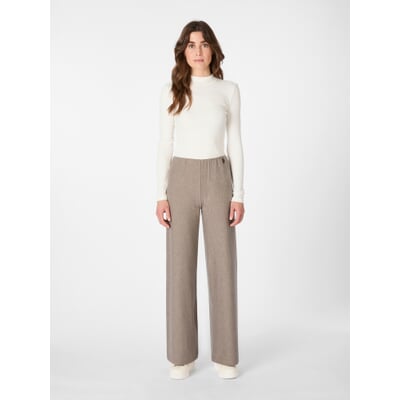Damenhose mit elastischem Bund, Beige