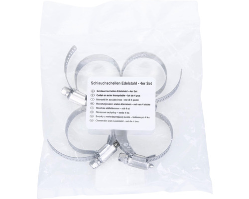 RVS slangklemmen Ø 27-51 mm, set van 4