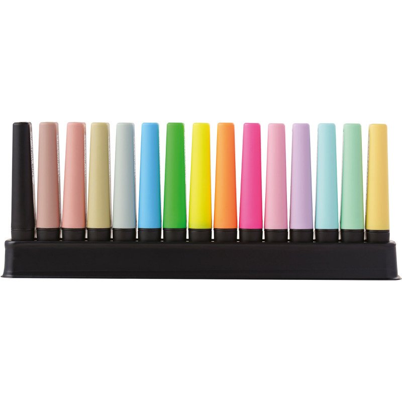 Surligneur Stabilo Boss couleurs fluo nature pastel - Set de 15