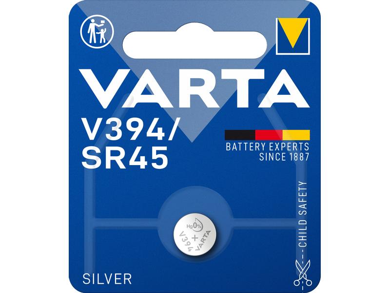Varta Knopfzelle V394 / SR45 , 1 Stück Knopfzelle V394/SR45