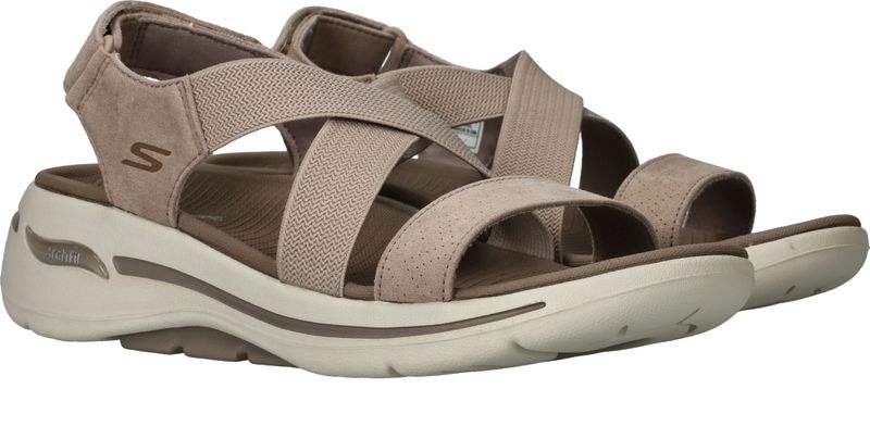 Skechers Go Walk Arch Fit Sandalen Taupe Dames