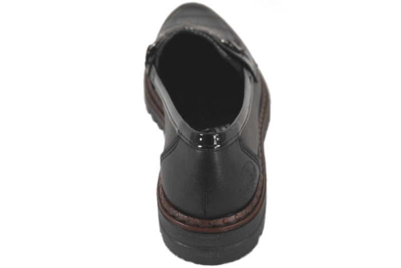 RIEKER SORT LOAFERS I GLAT SKIND