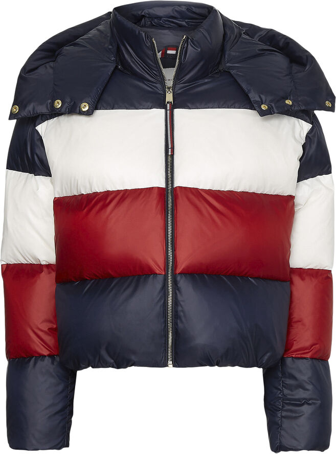 Tommy Hilfiger Sport Colorblock dunjakke Blå