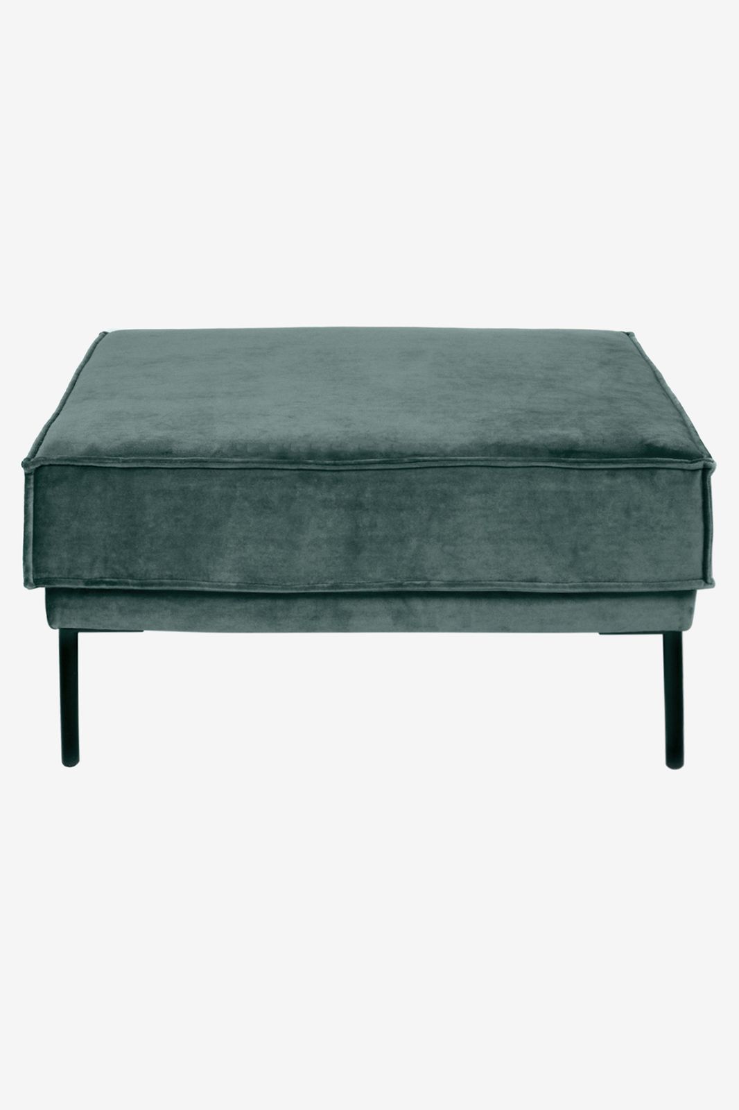 The Duchess velvet hocker grijs blauw