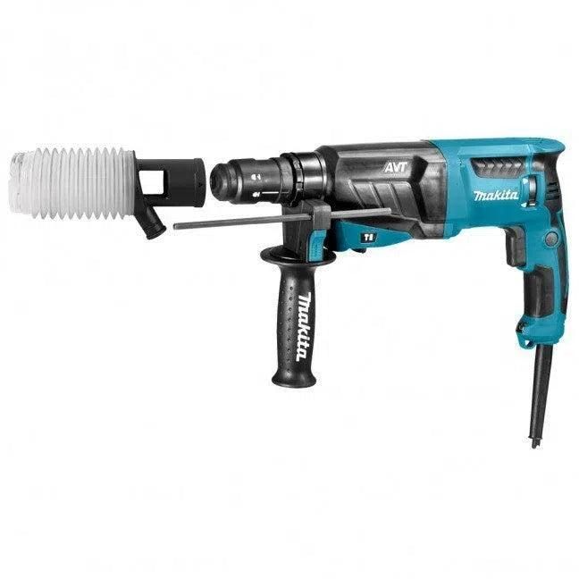 Makita HR2631FTJ Combihamer SDS-Plus 2,4J   snelwisselboorkop   stofafzuigset 800W in Mbox