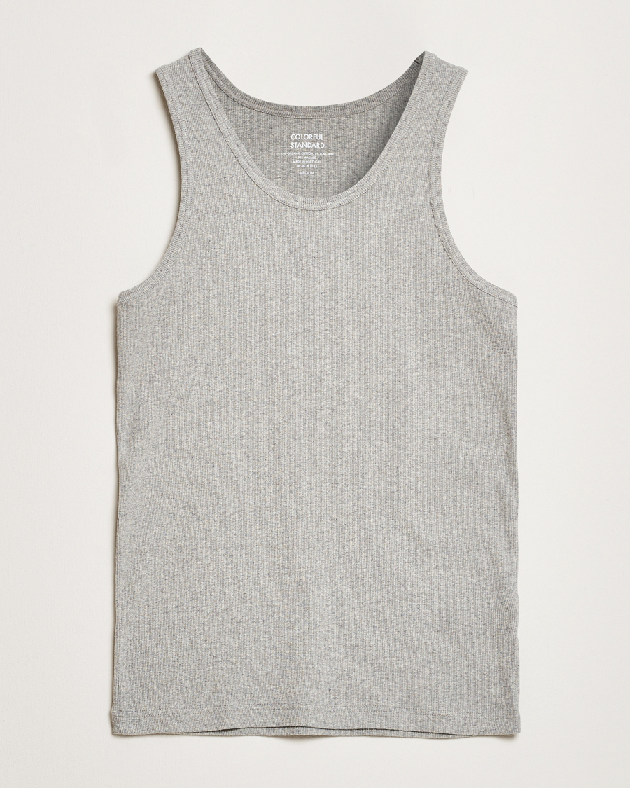 Colorful Standard Organic Rib Tank Top Heather Grey