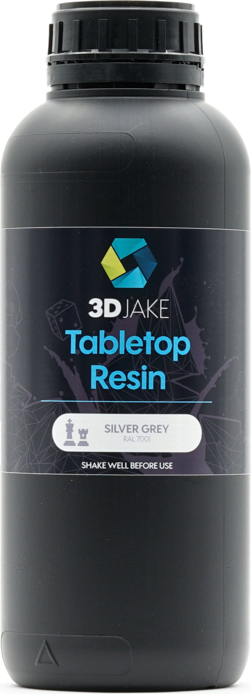 3DJAKE  Tabletop Resin Silbergrau, 1.000 g    Widerstandsfähiges Harz für den Druck von Miniaturen