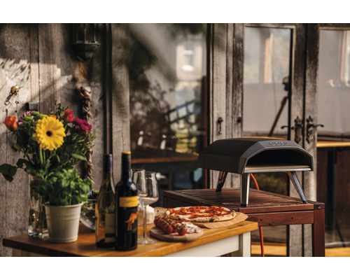 Ooni Koda 12 Gaspizzaoven 62 x 39 cm RVS Zilver/Zwart Compact met warmteregelaar en One-Touch Gasontsteking