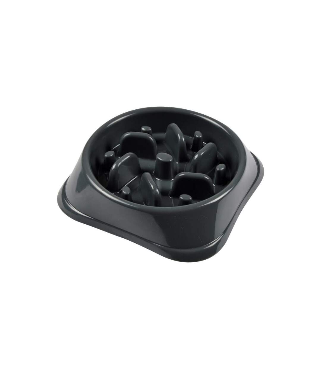 Paris Prix - Gamelle Pour Chien & Chat anti-glouton 19cm Anthracite