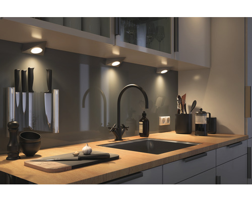 Paulmann Meubelverlichting Starterset Tunable White 3x120 lm 2700-6500 K Spot Trigo nikkel/geborsteld 12V 3 stuks