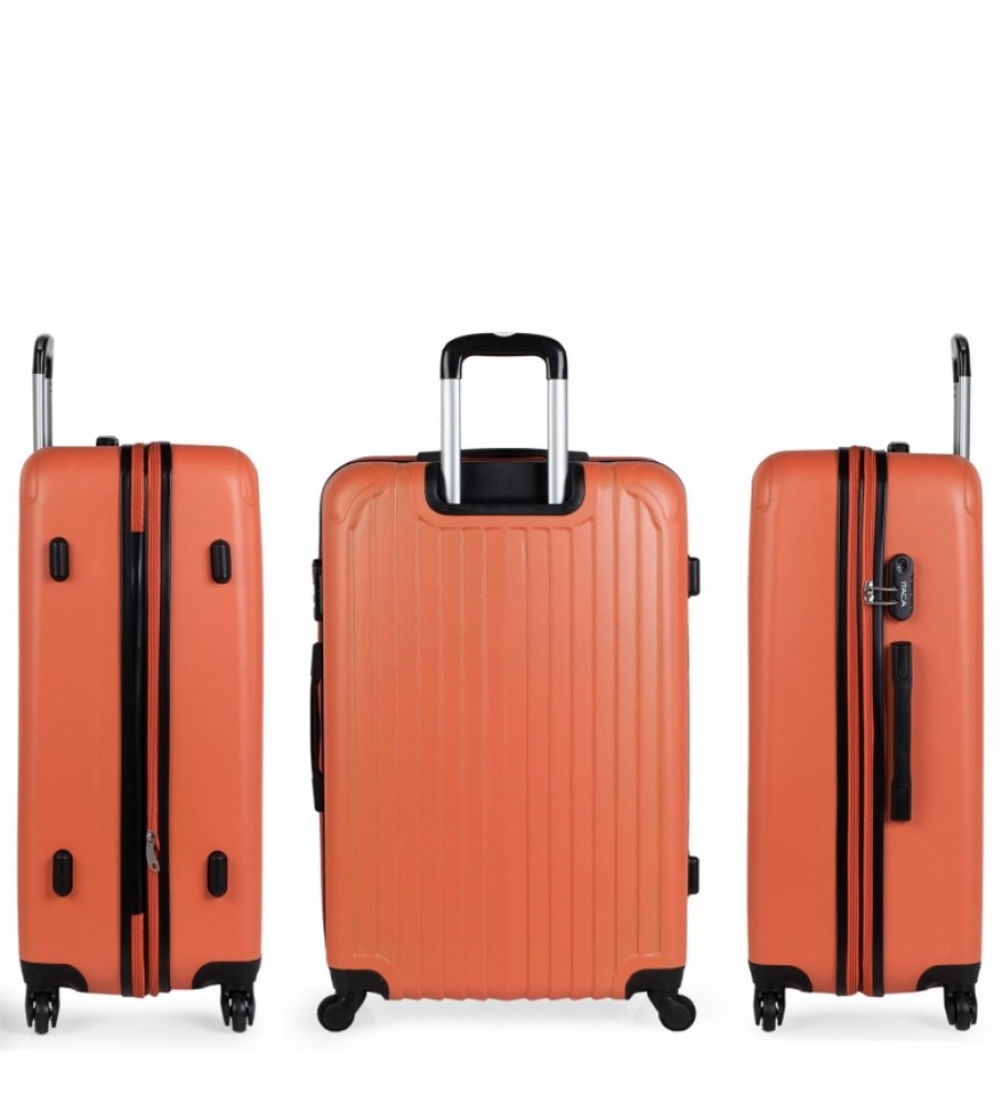Mala de viagem rígida grande ITACA XL com 4 rodas T71570 Antracite - 76x49x30cm -