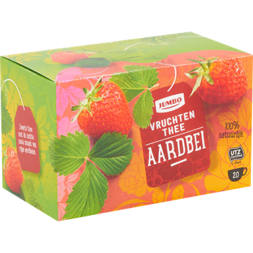 Jumbo Vruchten Thee Aardbei 20 Stuks