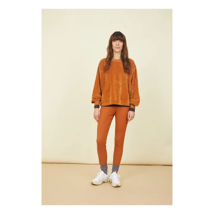 SMALLABLE BASICS Sweat Velours Femme Coton Bio | Noisette