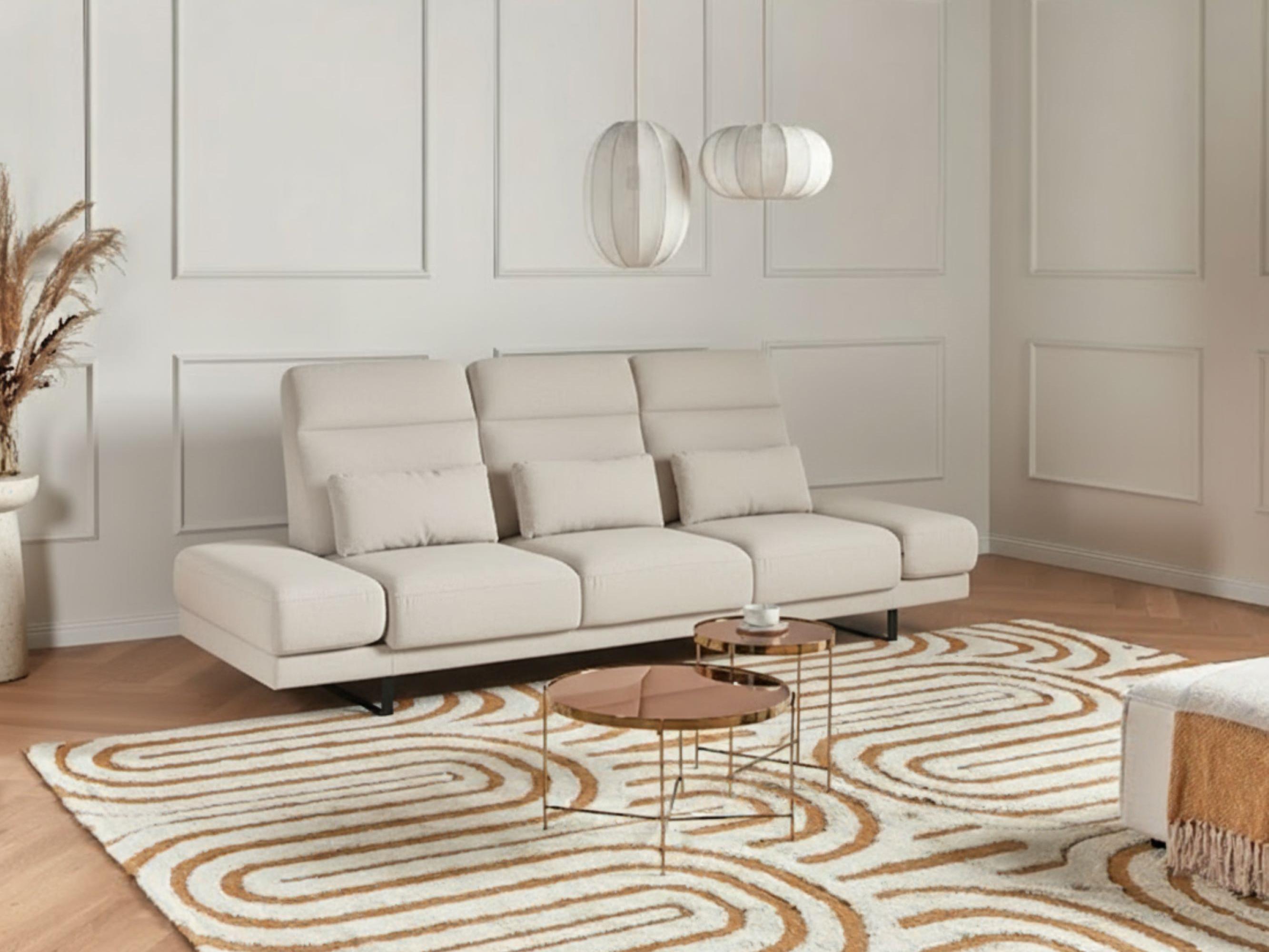 Bank 3-zits IKAST Stof Beige