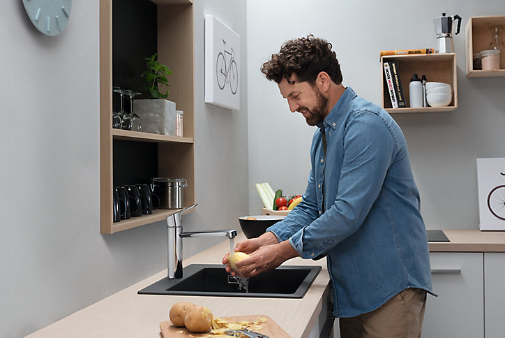 Mitigeur de cuisine chromé Hansgrohe Focus M43 120