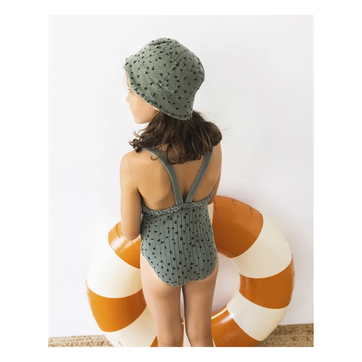 Búho Maillot de Bain 1 Pièce Coton Bio Animal | Vert kaki