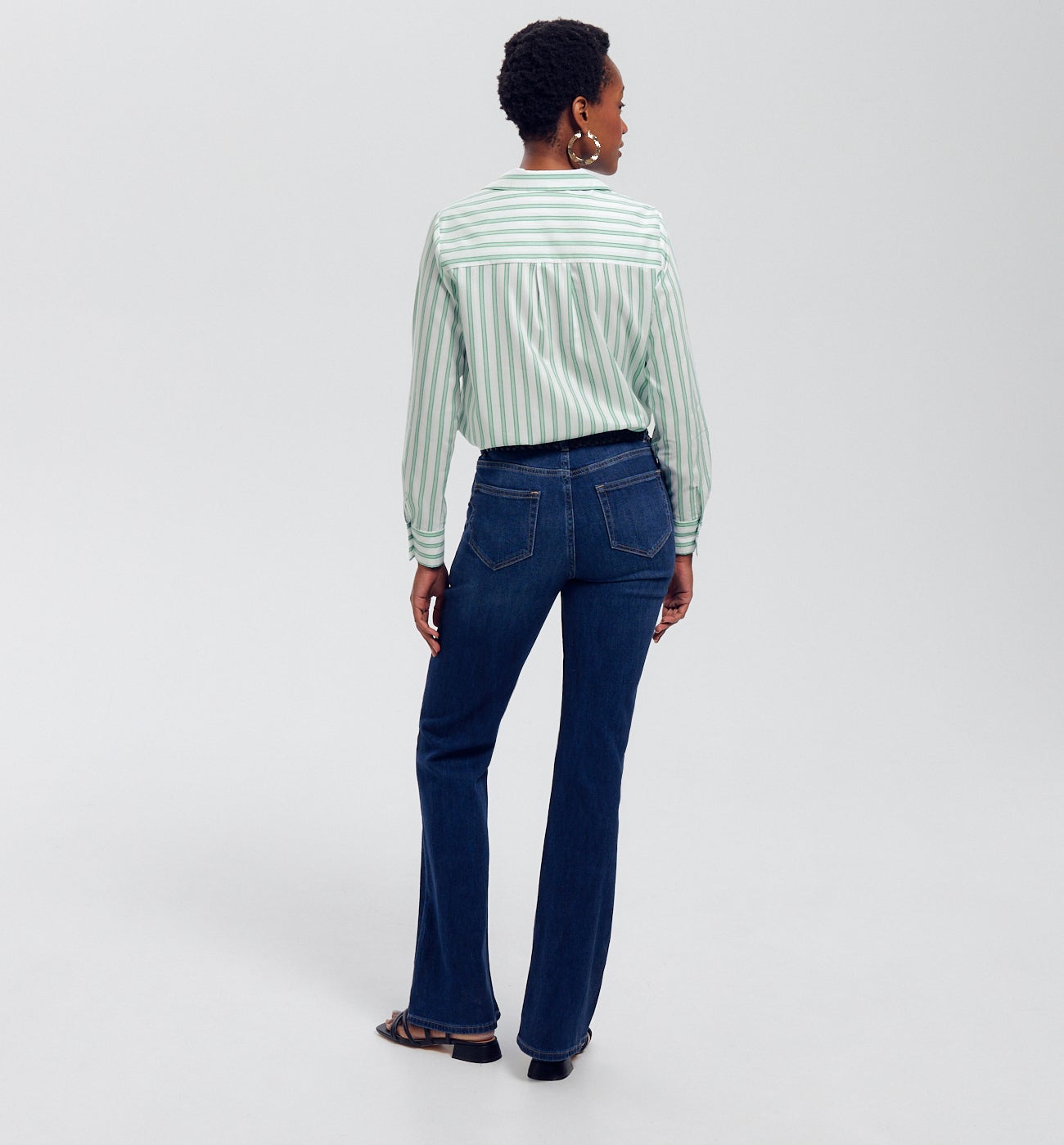 Blouse légère Femme - Rayé vert