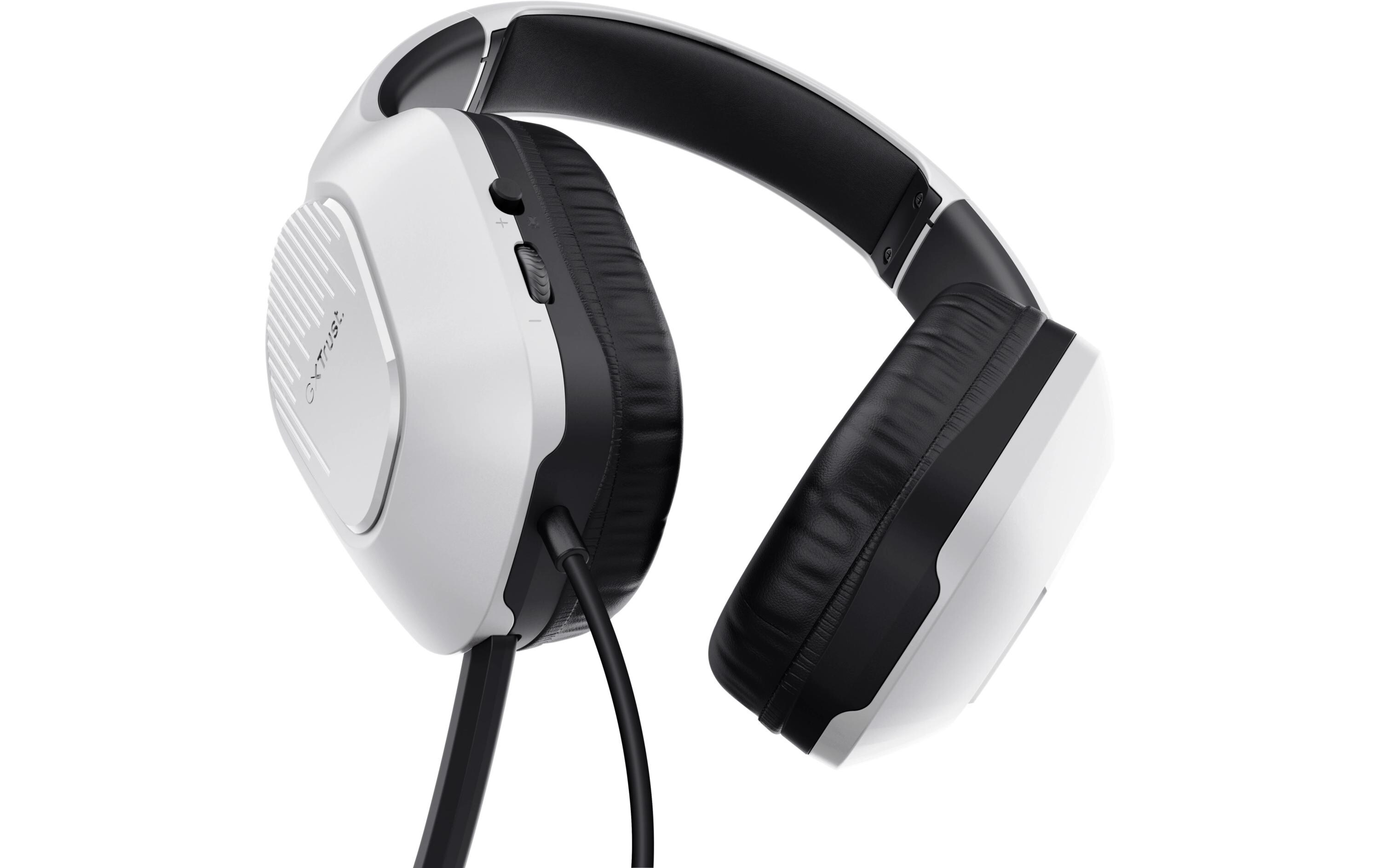 Headset GXT 415W Zirox Schwarz/WeissGaming-Headset mit komfortablen ohrumschliessenden Polstern und einstellbarem Mikrofon