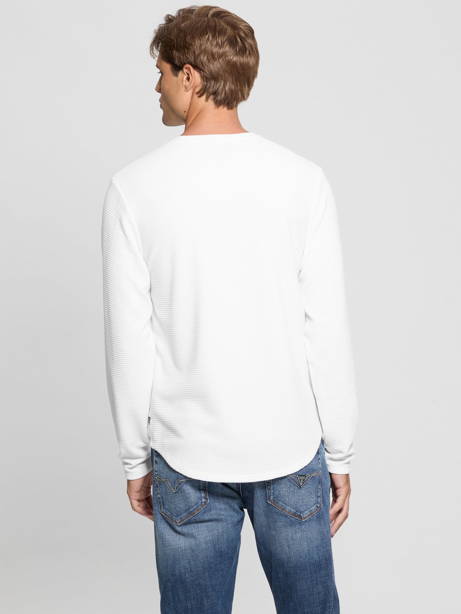 Camiseta de manga comprida texturizada