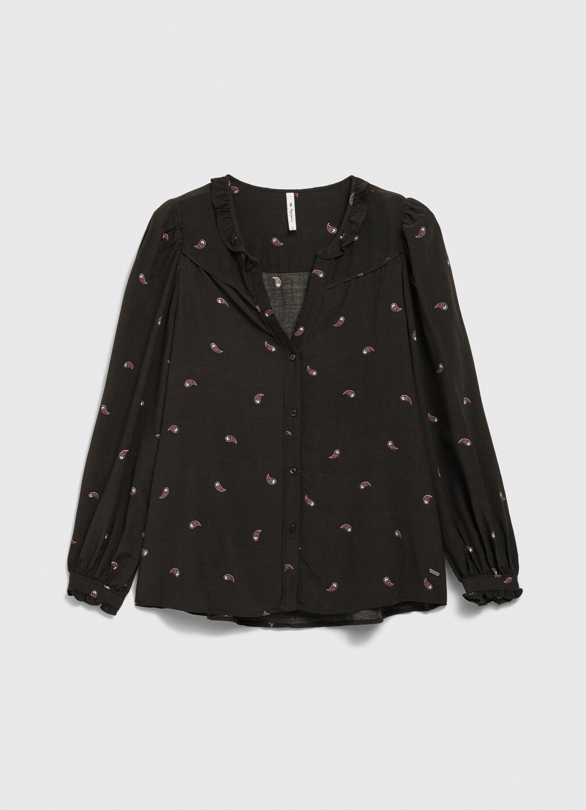 Blusa paisley com detalhes franzidos - multicolorida