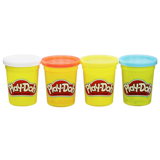 Play-Doh - 4er Pack Knete - blau/gelb/rot/weiß
