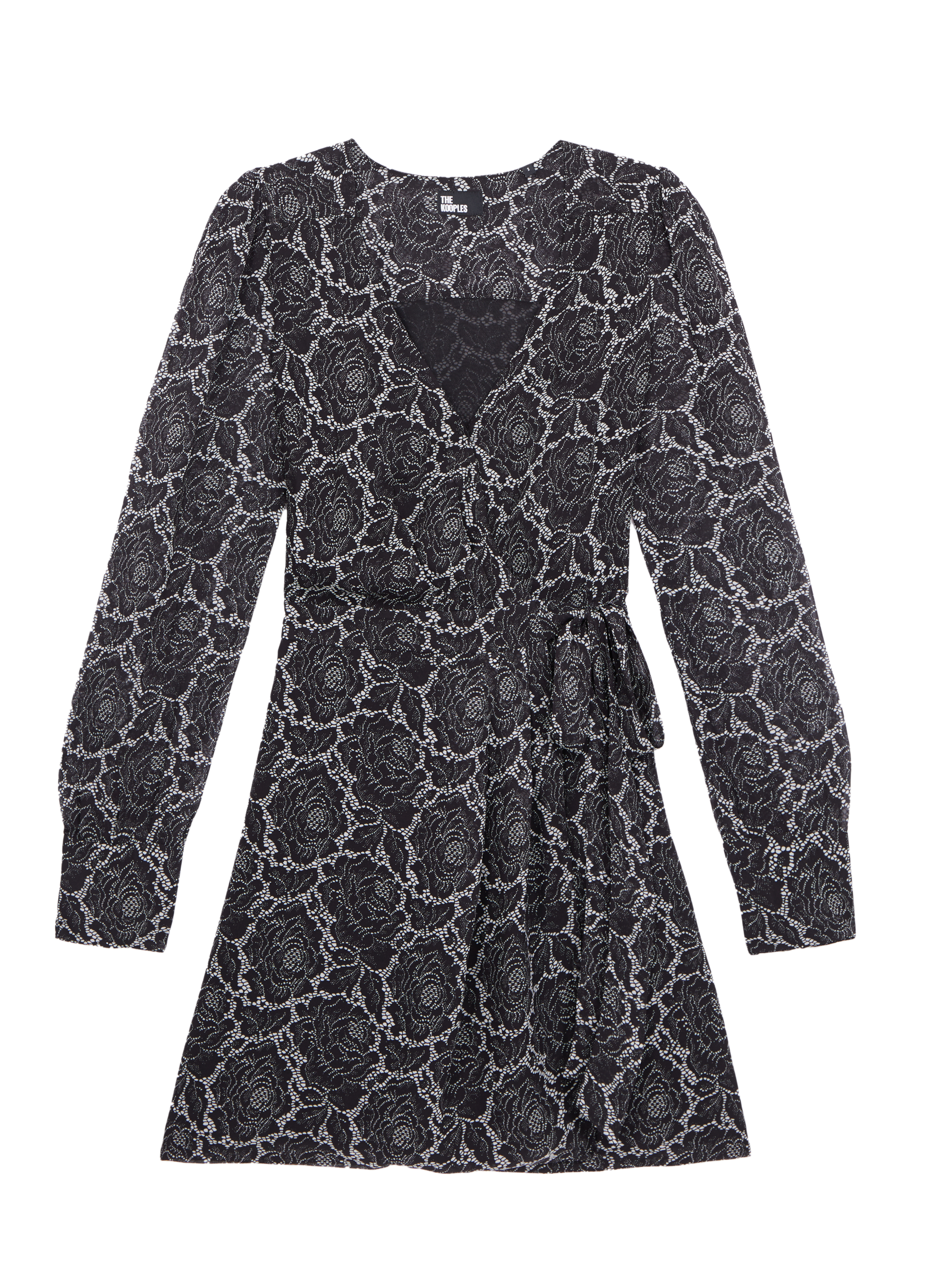 Robe courte portefeuille imprimée | Noir