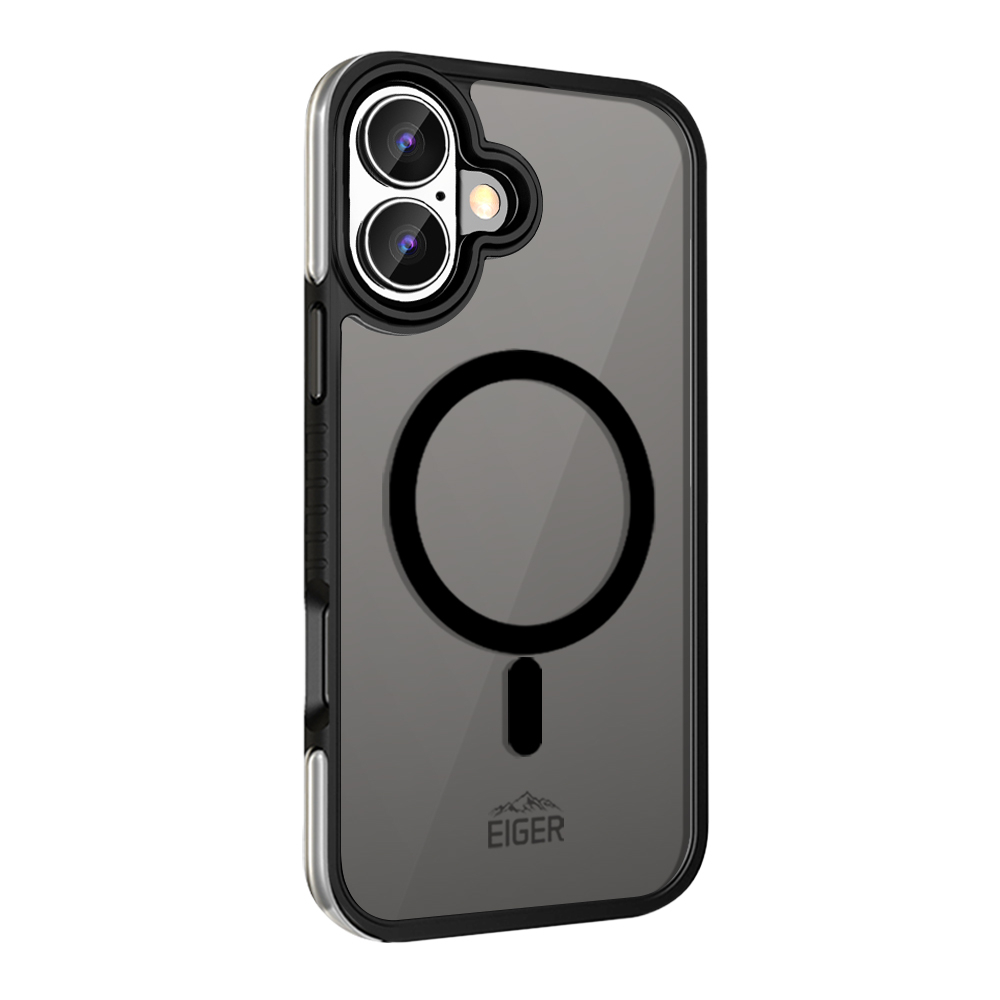 iPhone 16 MagSafe Ultra Protection MountainAir Case Schutzhülle mit Air Cushion Fallschutz (EGCA00654) - Schwarz / Transparent