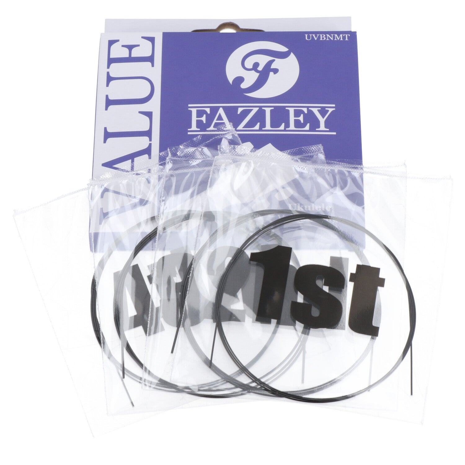 Fazley UVBNMT Value Ukulele Strings black nylon snarenset voor sopraan en concert ukelele