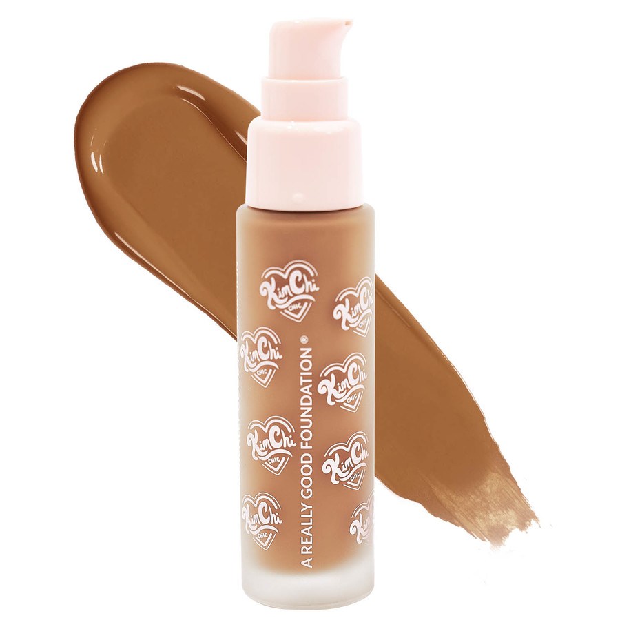 KimChi Chic A Really Good Foundation 128MD Tan Skin With Warm Neutral Undertones 30ml