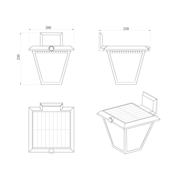 Solar buitenlamp Arthur met bewegingssensor