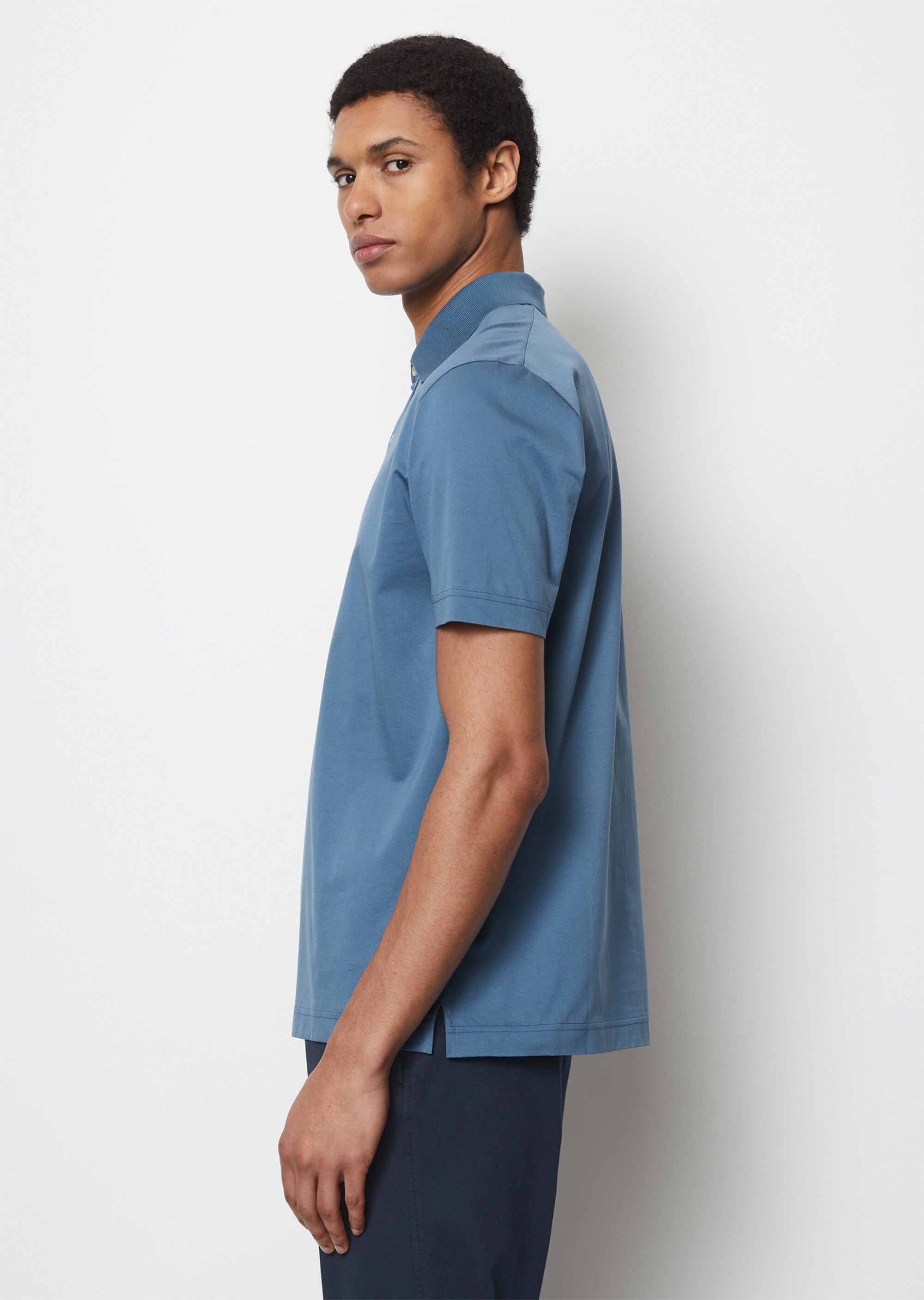 Poloshirt Jersey regular in besonders edler Web-Optik