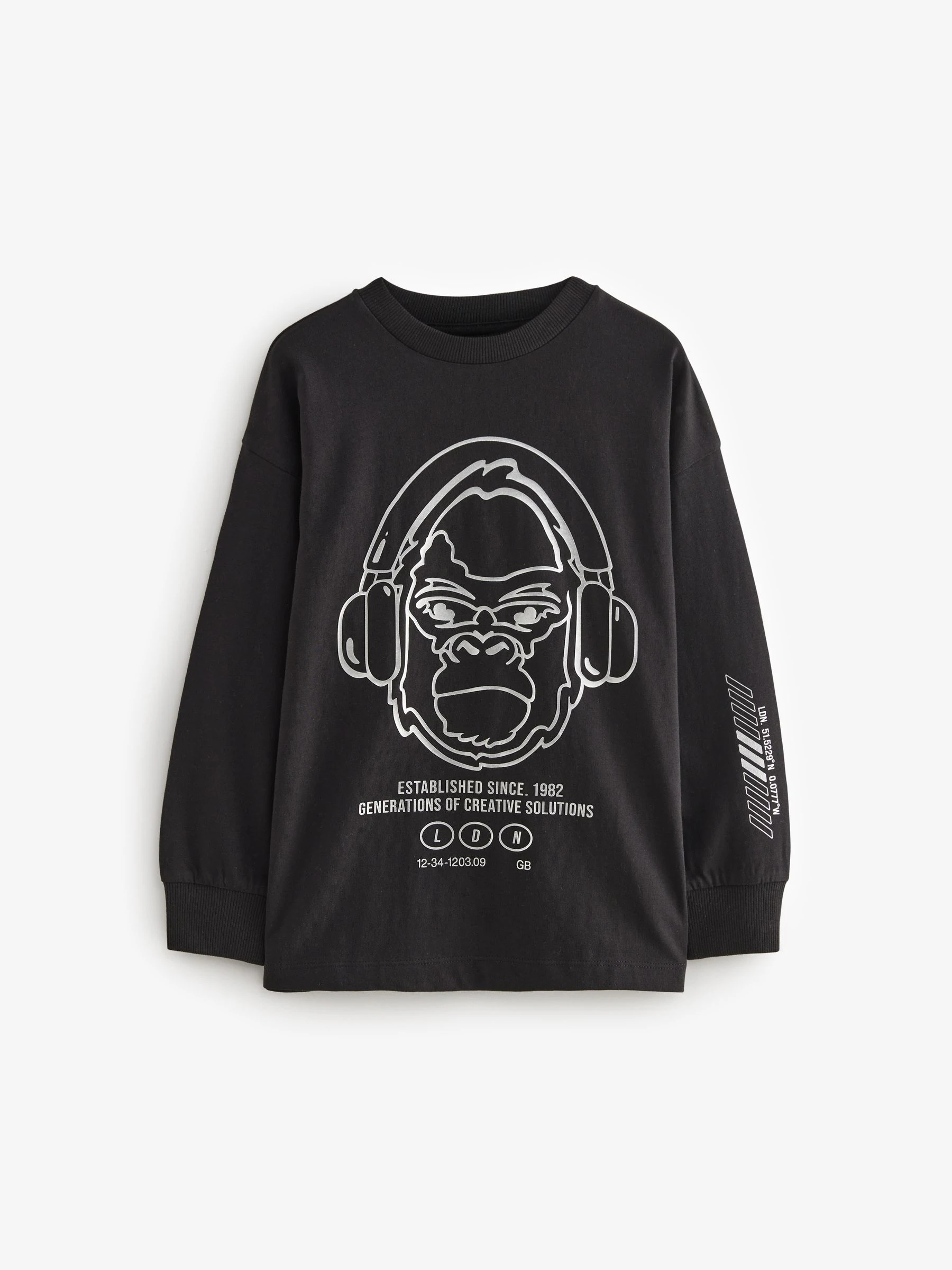 Marineblauw neon Rudolph - Kerstshirt met korte mouwen van 100% katoen (3-16jr)
