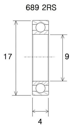 Roulement B3 - BLACKBEARING - 689 / 4