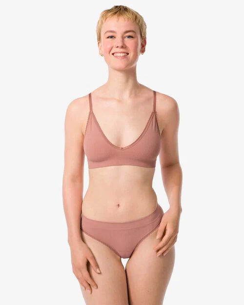 brassière sans couture marron clair