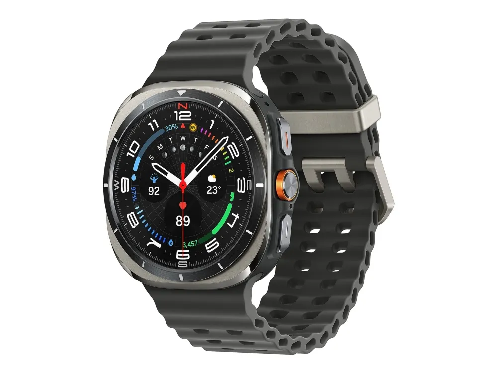 Samsung | Galaxy Watch Ultra - Titanium Silver (Dark gray strap)