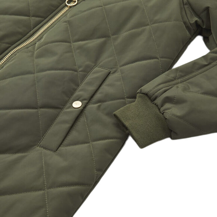 H2O Rubina Quilted lang overgangsjakke Grøn