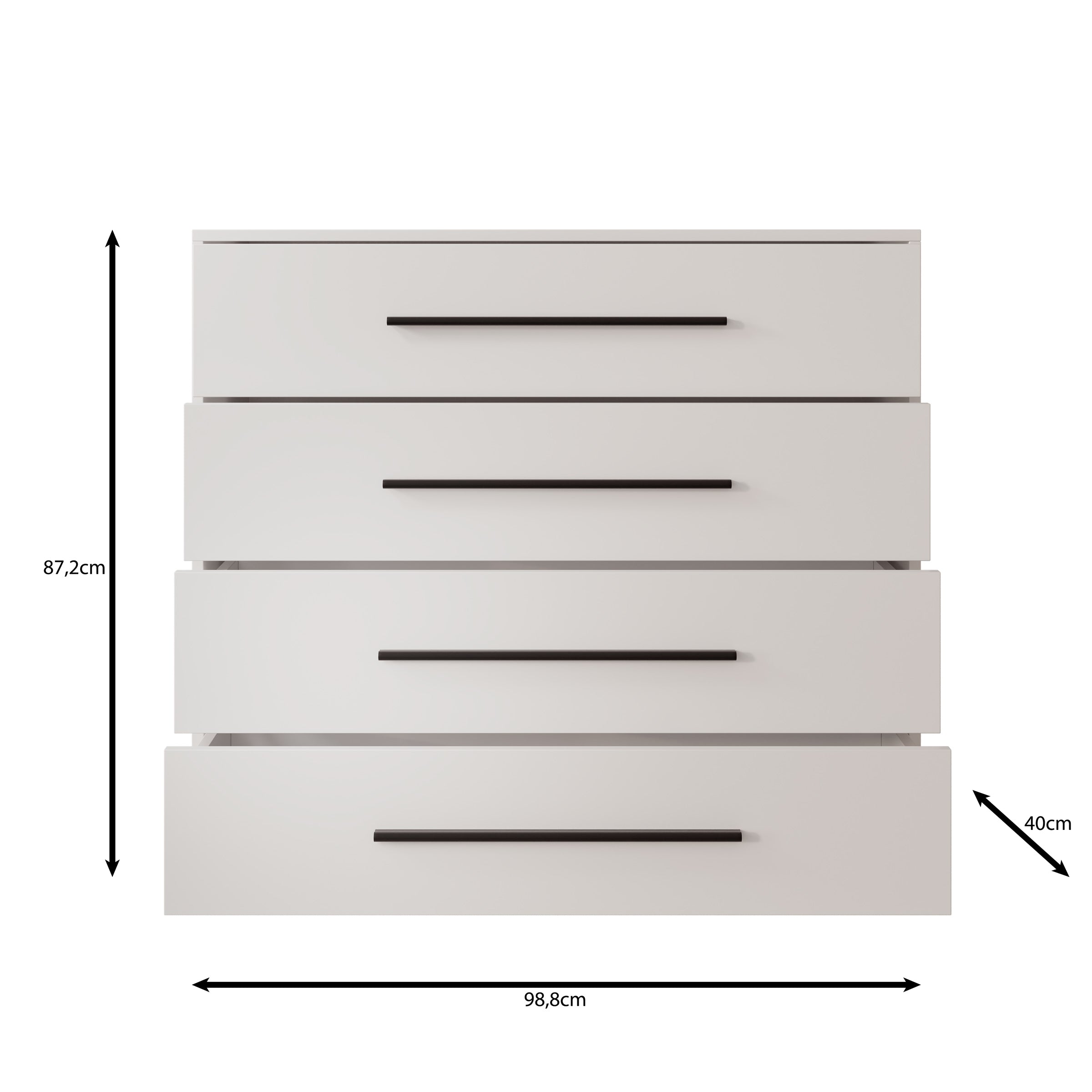 Montalo - Ladekast - Wit - 99x40x87 cm