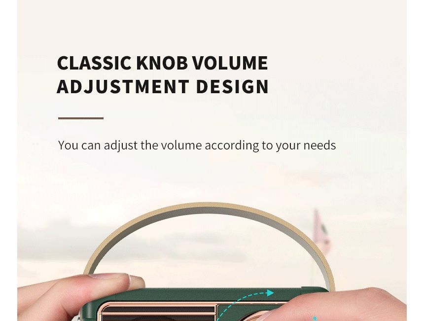 HOMTEC - Vintage radio-ontwerp USB oplaadbare Bluetooth-luidspreker