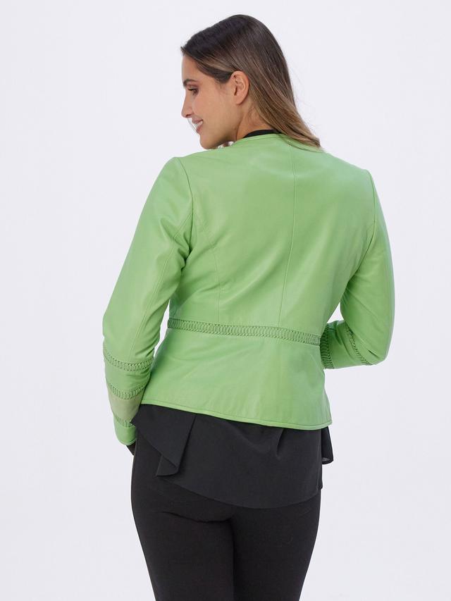 Lederjacke im Ledermix