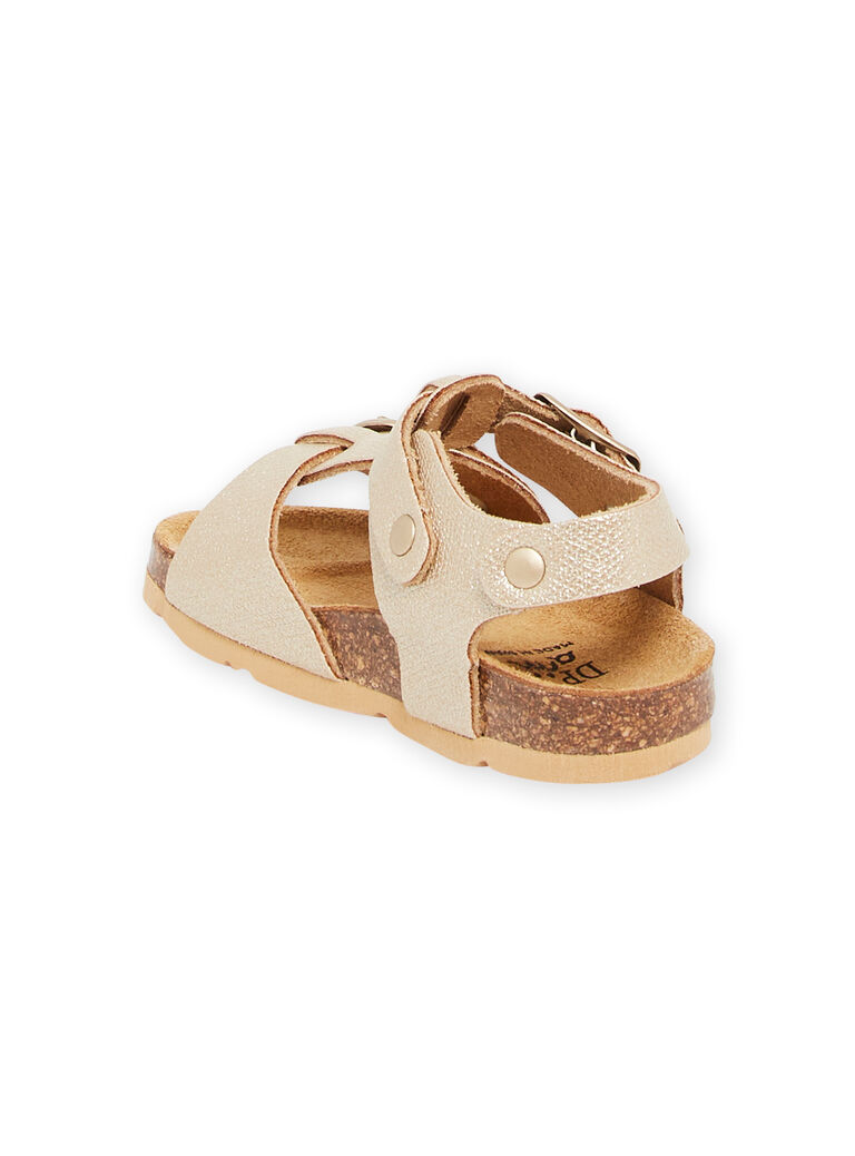 Sandales dorées bébé fille