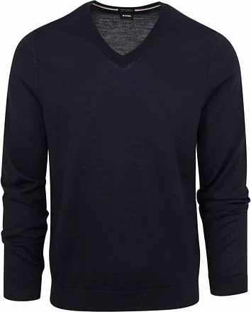 BOSS Pullover Melba Wol Donkerblauw 50468261-404 kopen
